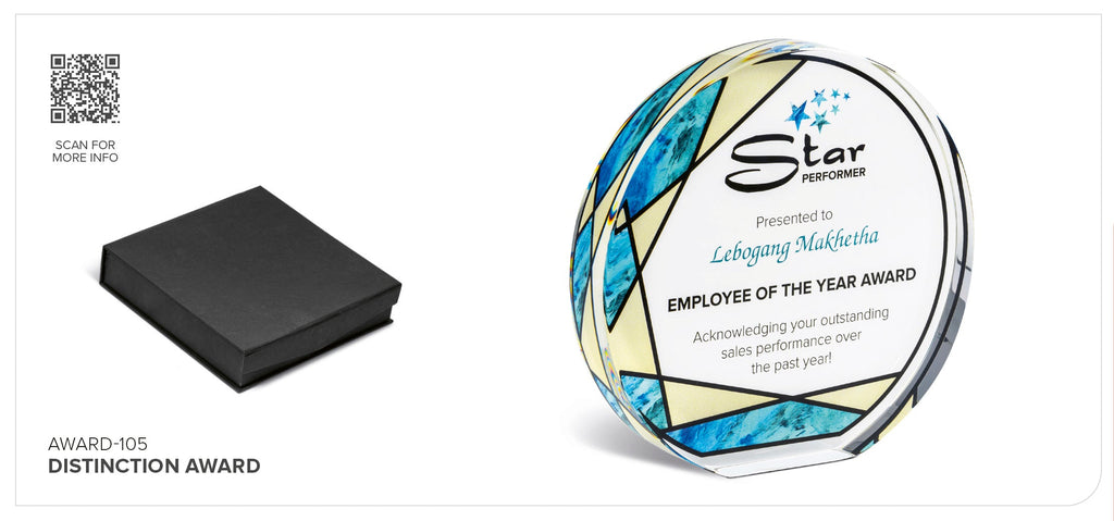 Distinction Award-Awards and Trophies-corporate gift ideas for employees-branded corporate gifts | corporate gifts south africa | BrandBloom