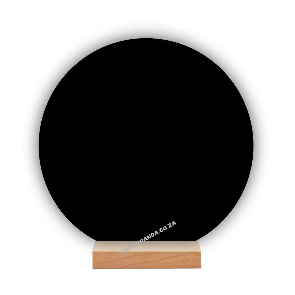 Acrylic Blank Circle Table Sign & Wooden Stand Colours