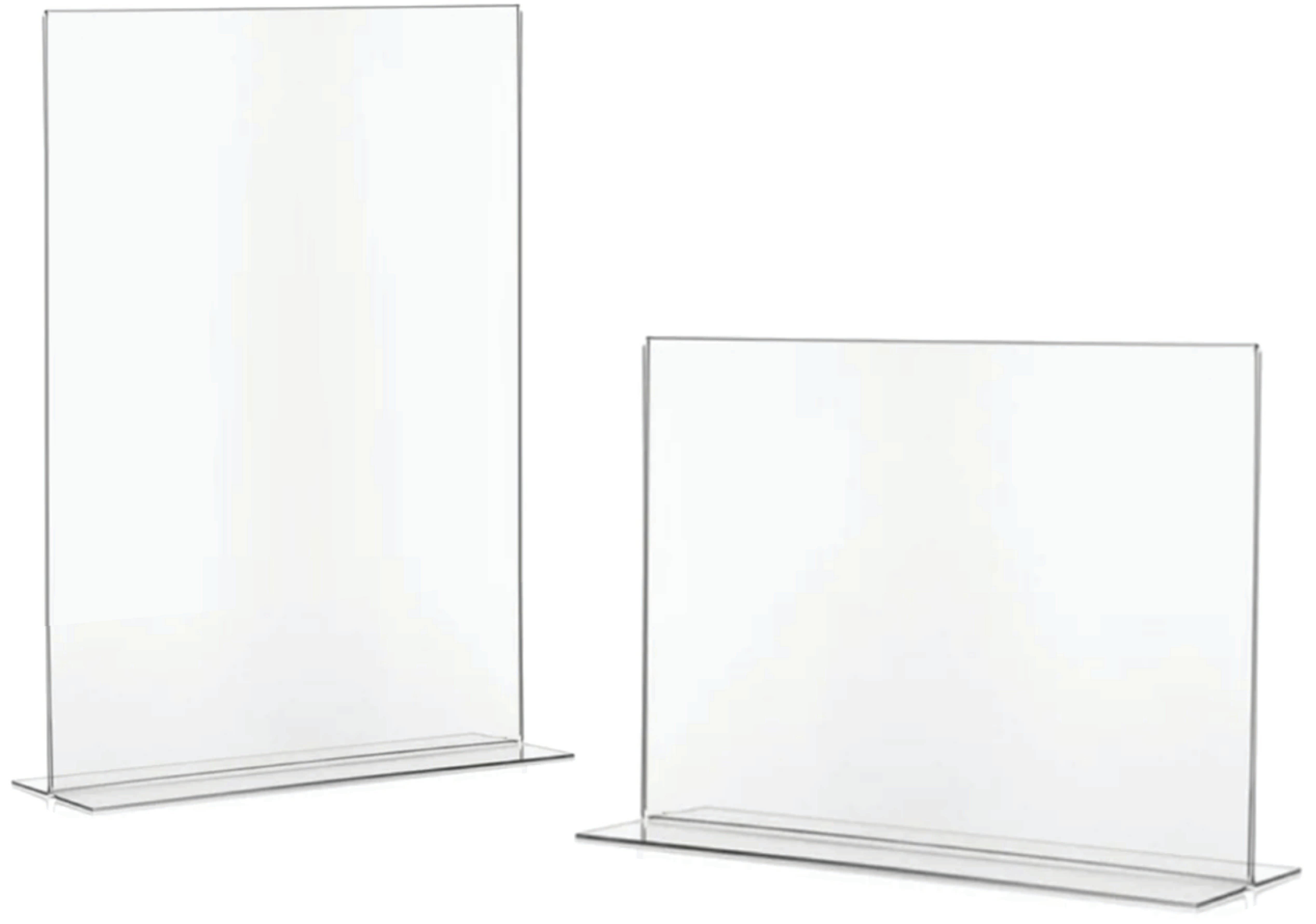 Acrylic T-Base Double Sided Sign/Menu Holder (5-Pack) – LaserBloom Studios