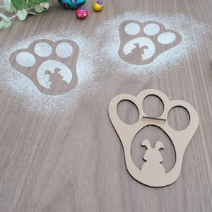 Easter Bunny Footprint Stencil