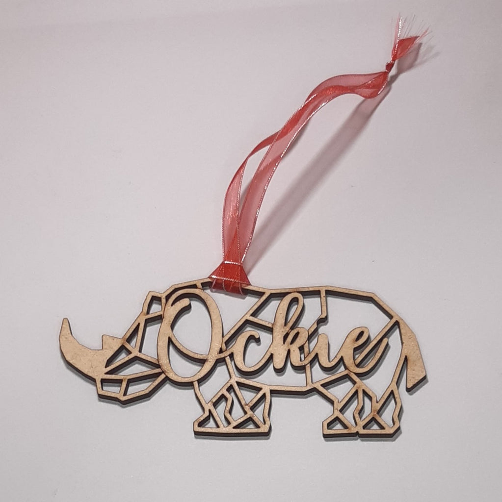 Geometric Animal Christmas Ornaments