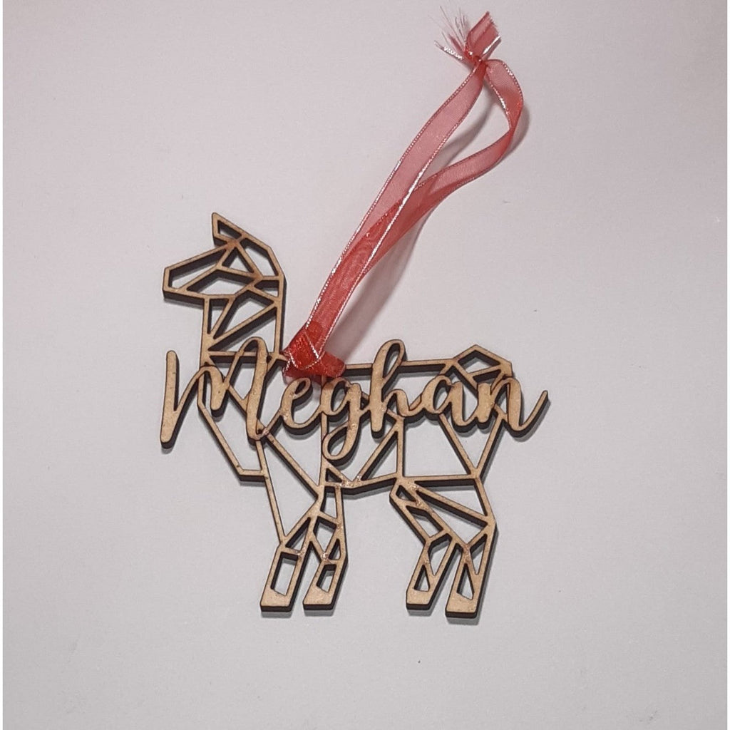 Geometric Animal Christmas Ornaments