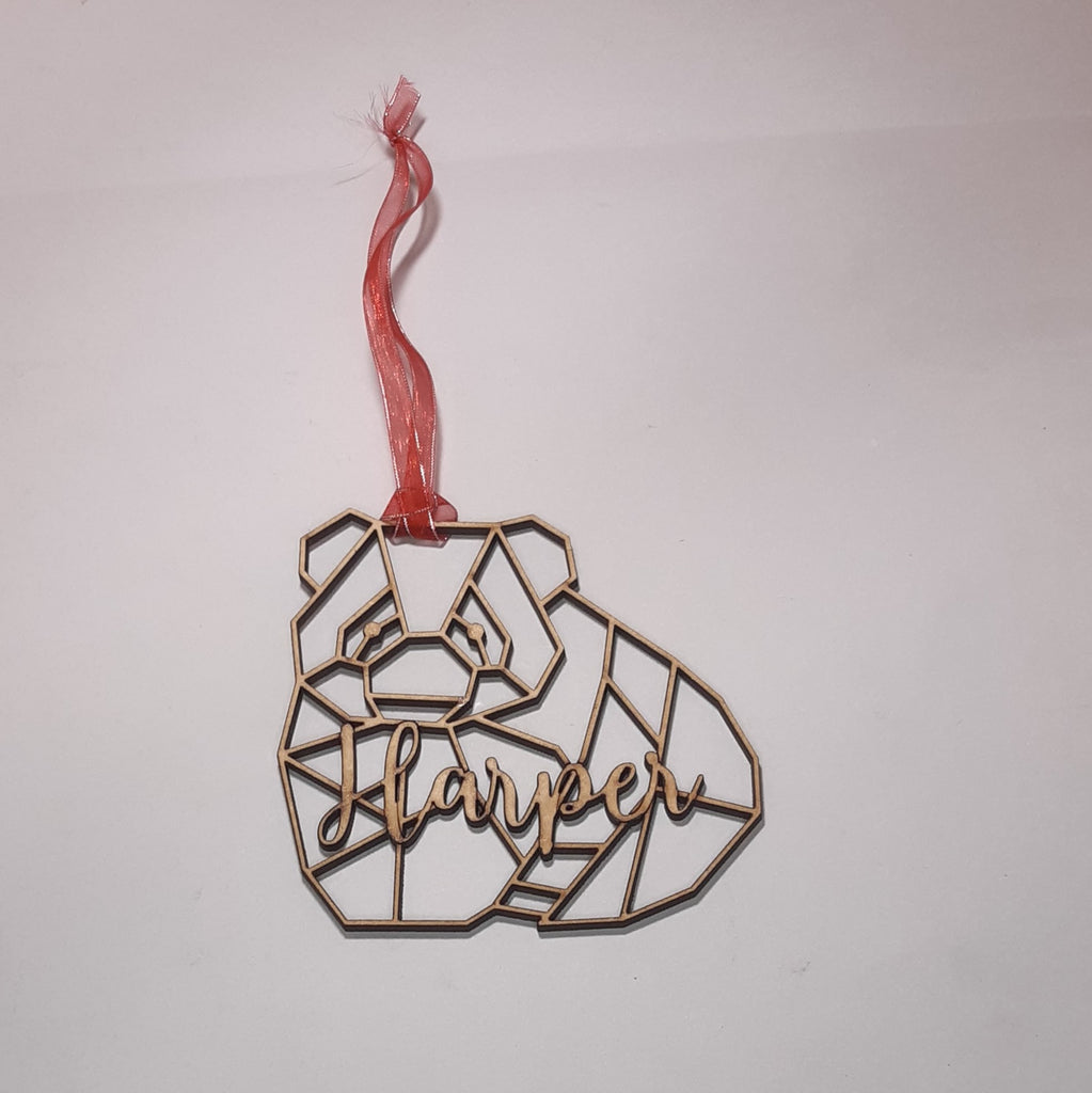 Geometric Animal Christmas Ornaments