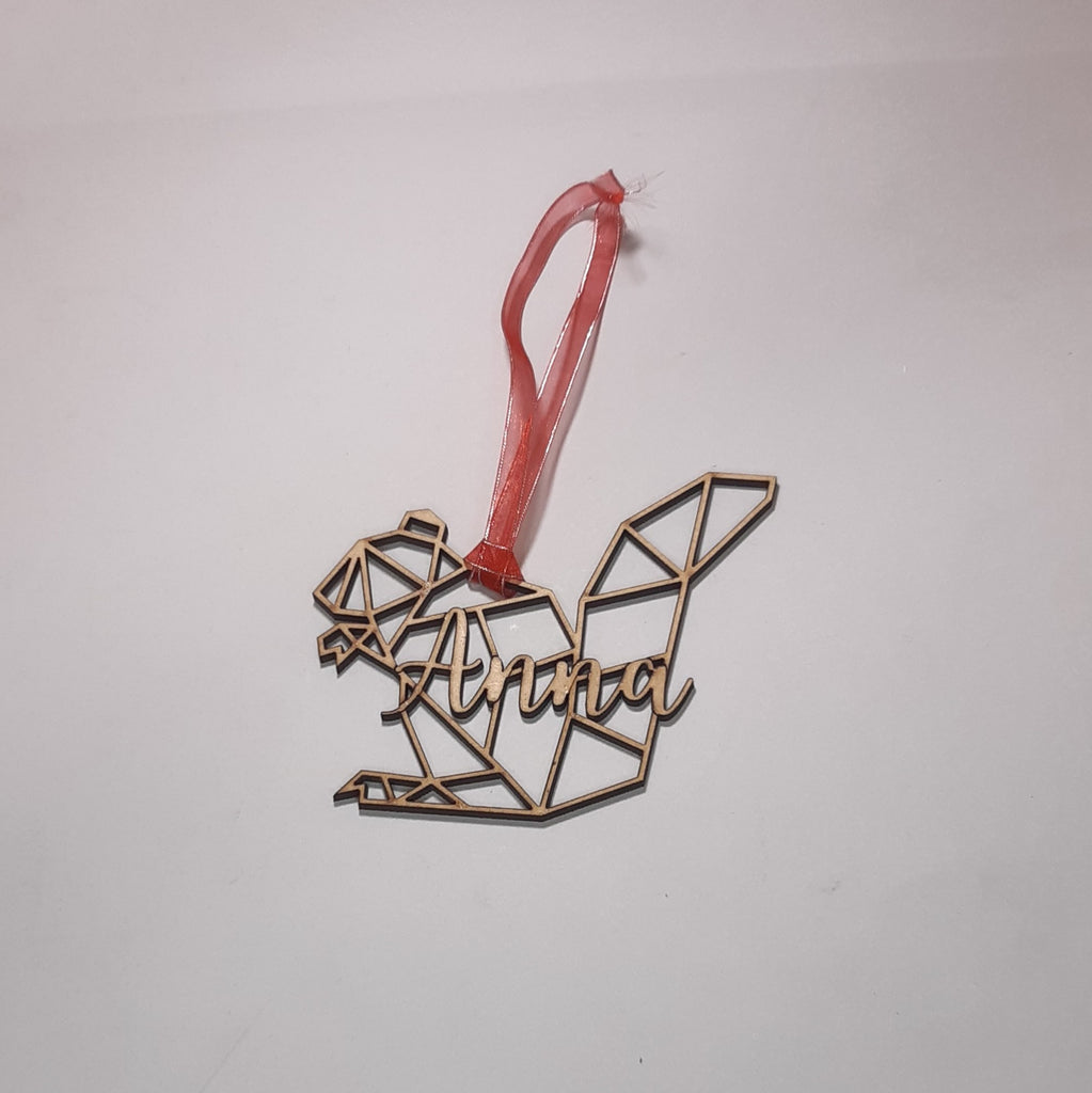 Geometric Animal Christmas Ornaments