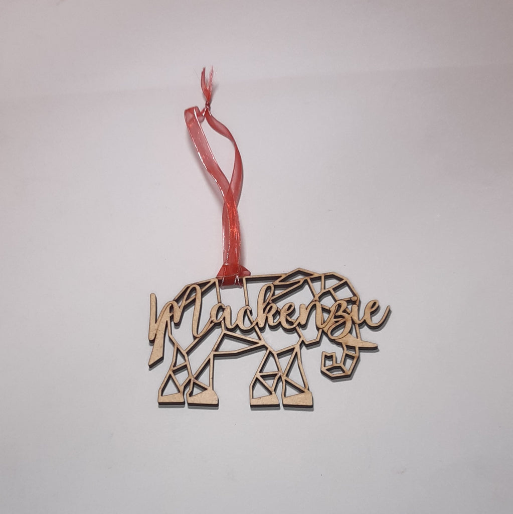 Geometric Animal Christmas Ornaments