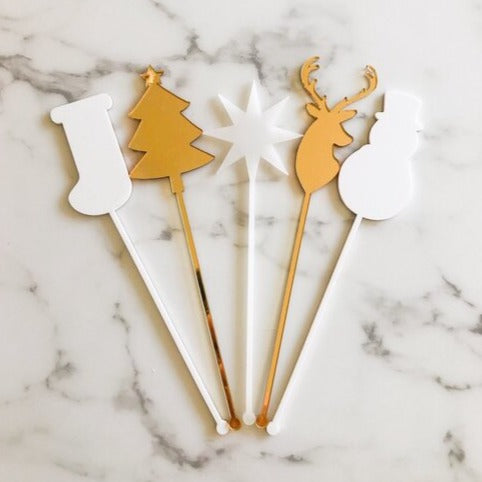 Christmas Stir Sticks Set of 5