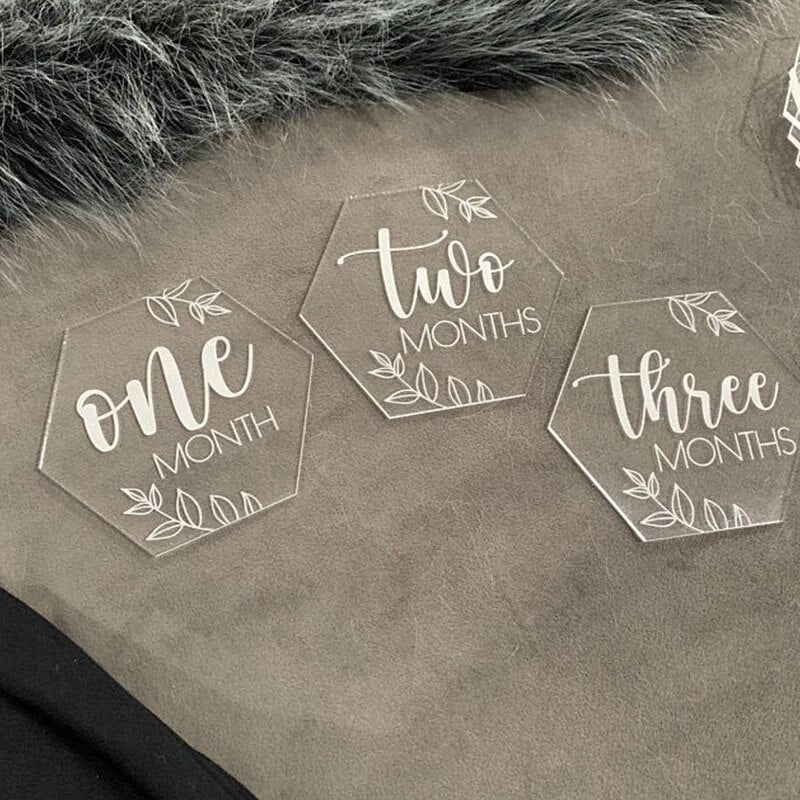 Baby Milestone Cards set of 13 ~ Acrylic