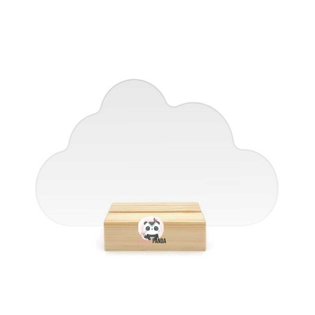 Acrylic Blank Baby Cloud Table Sign & Wooden Stand