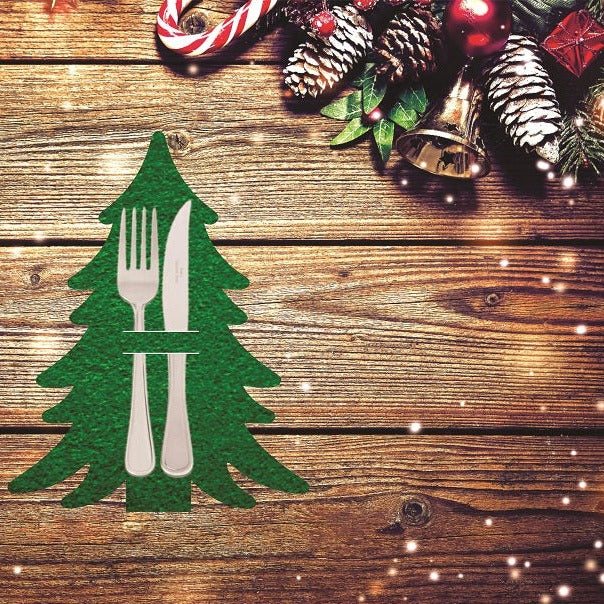 Christmas Felt Cutlery Holder Set of 6