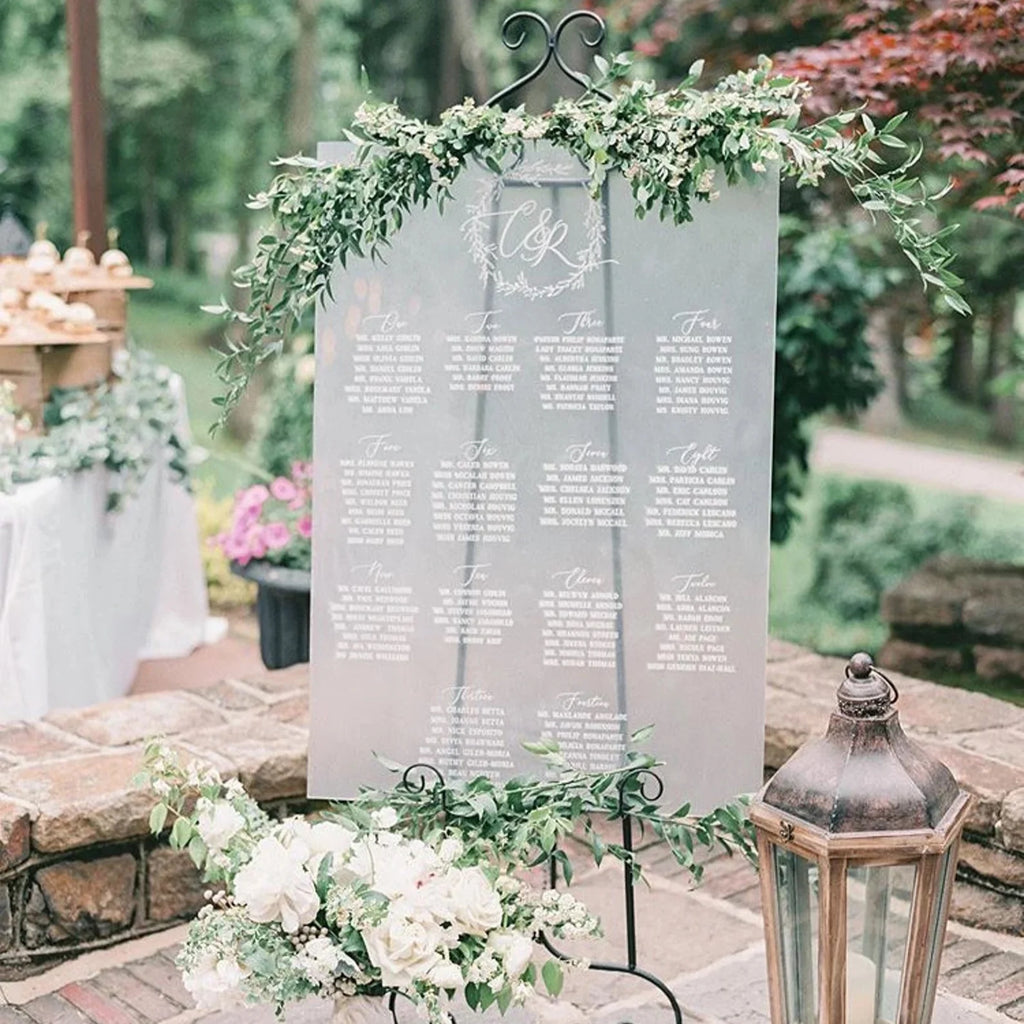 Frosted Acrylic Seating Chart