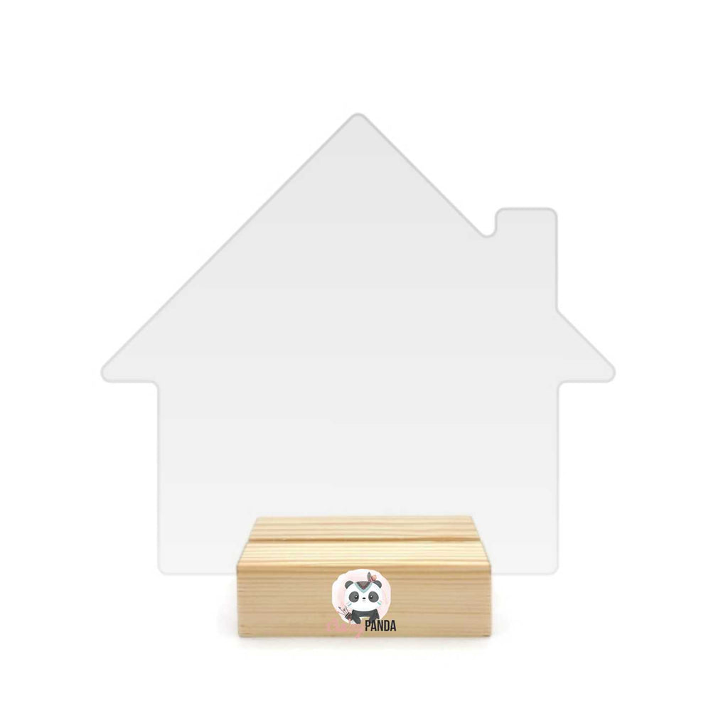 Acrylic Blank House Table Sign & Wooden Stand