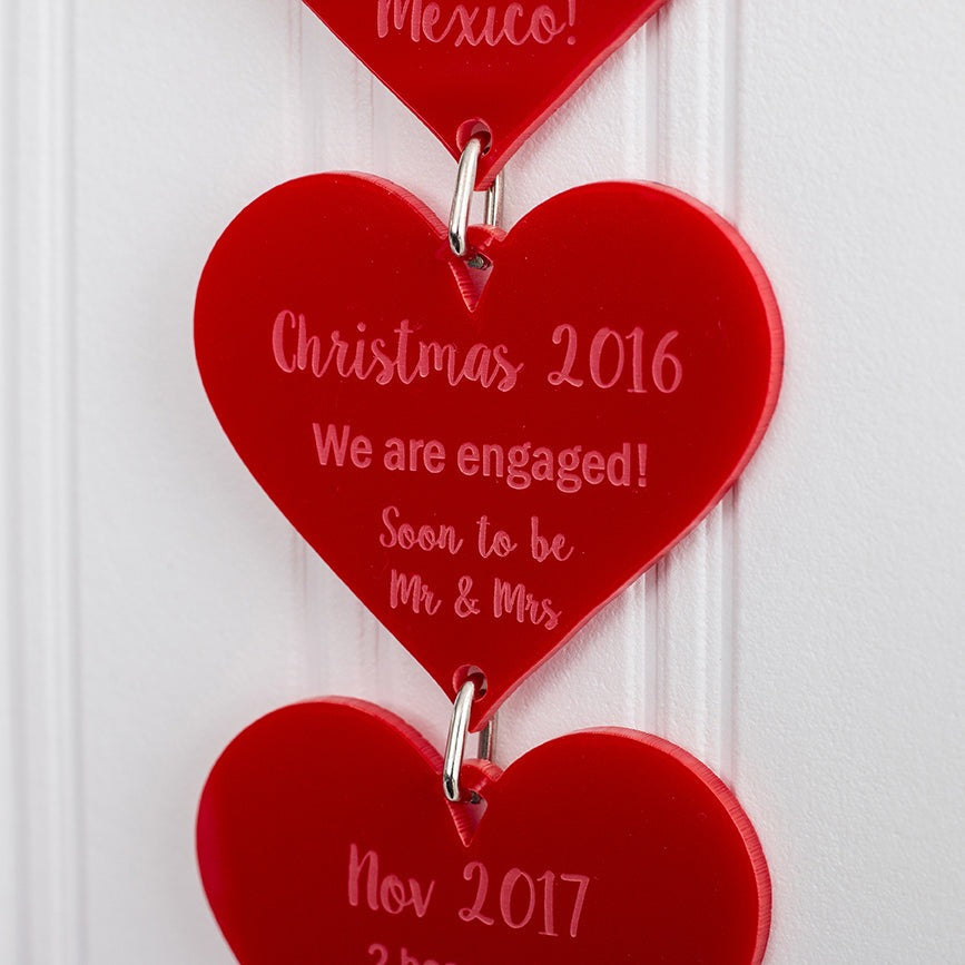 Our Love Story' Hanging Hearts