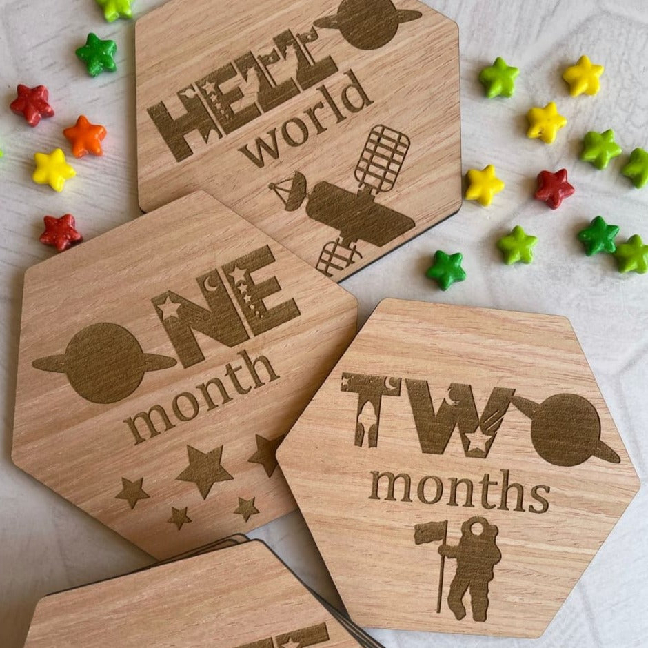 Baby Milestone Cards set of 13 ~ Space