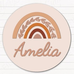 Rainbow Name Plaque