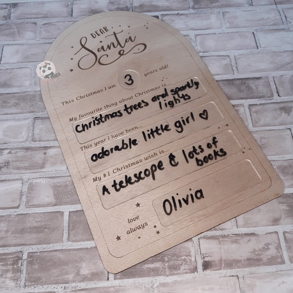 Personalised "Dear Santa" Board