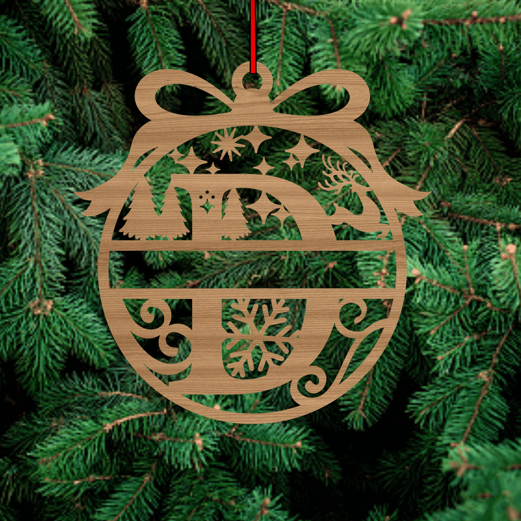 Christmas Split Monogram Letter