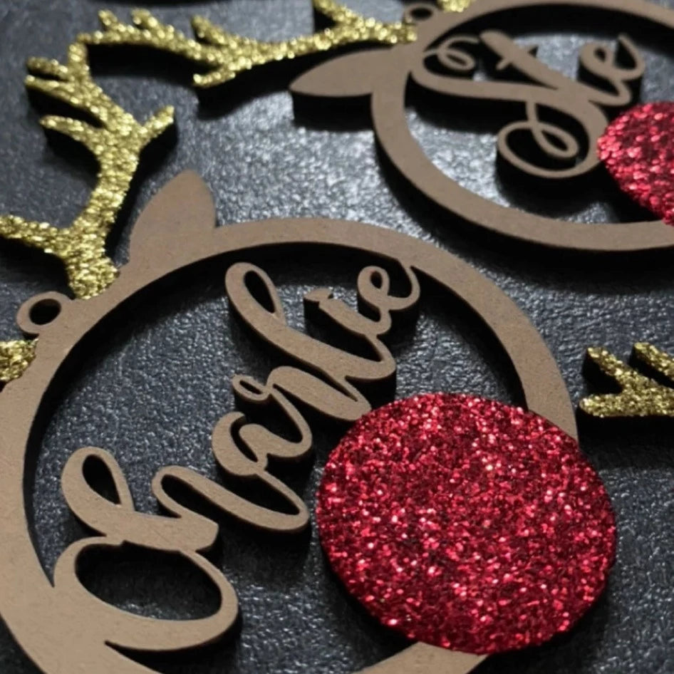Personalised Reindeer Christmas Ornaments