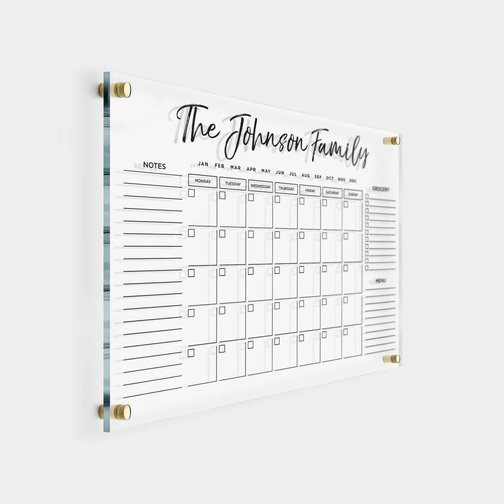 Acrylic Monthly Calendar