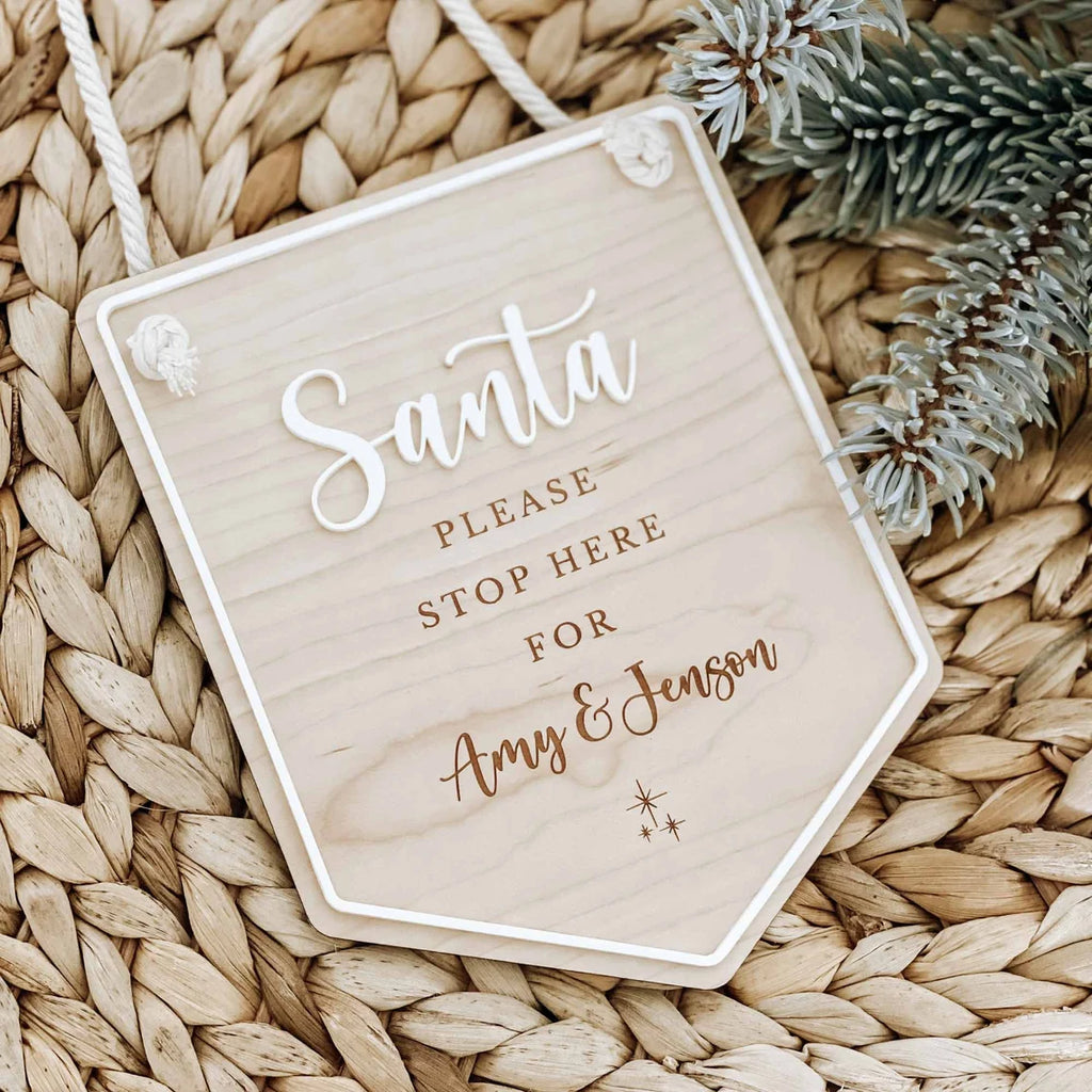 Santa Please Stop Here Door Hanger