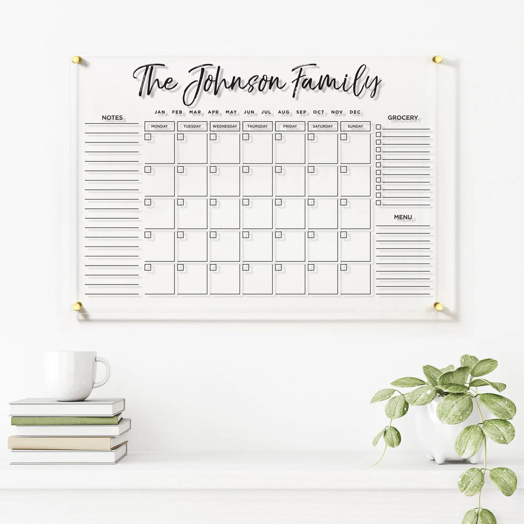 Acrylic Monthly Calendar