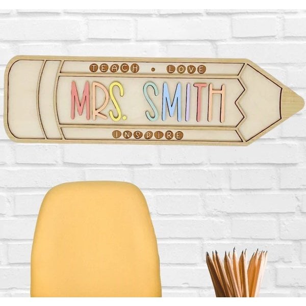 Pencil Teacher Plaque