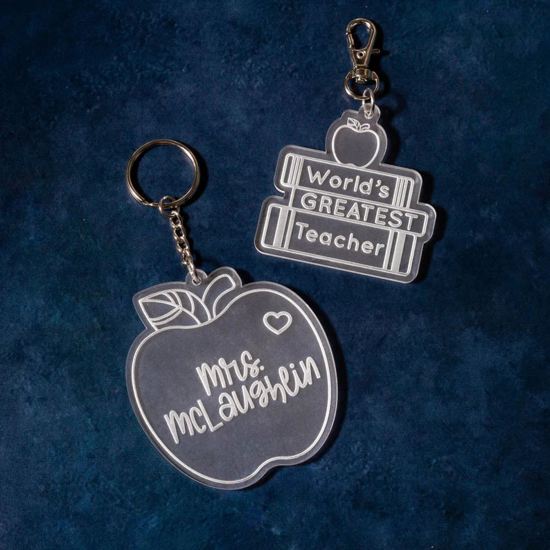 Teacher Keyring - Perspex