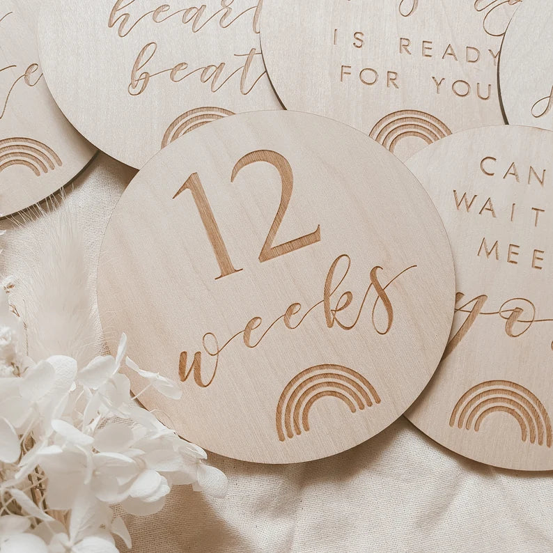 Rainbow Pregnancy Milestone Cards