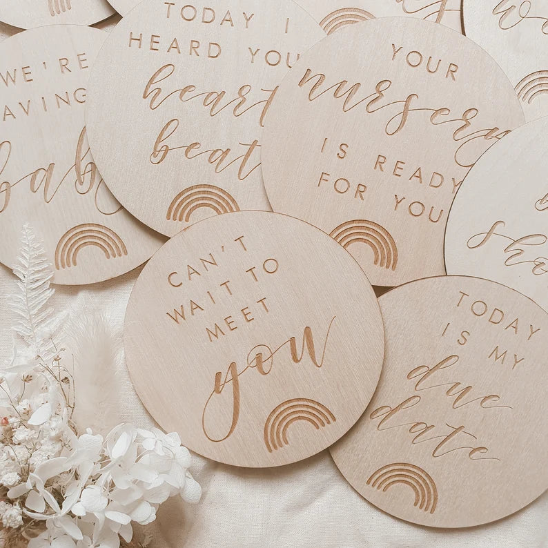 Rainbow Pregnancy Milestone Cards