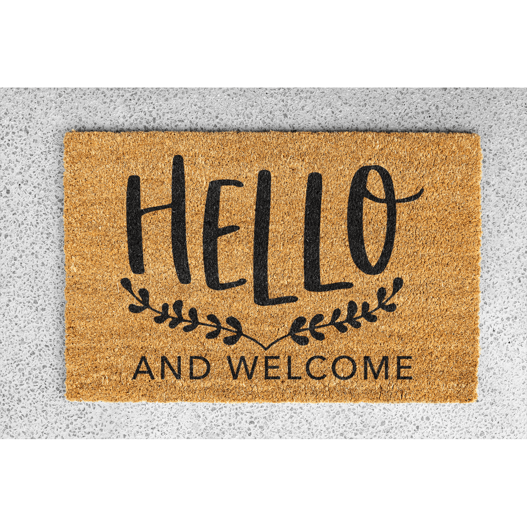 Coir Doormat - "Hello And Welcome"